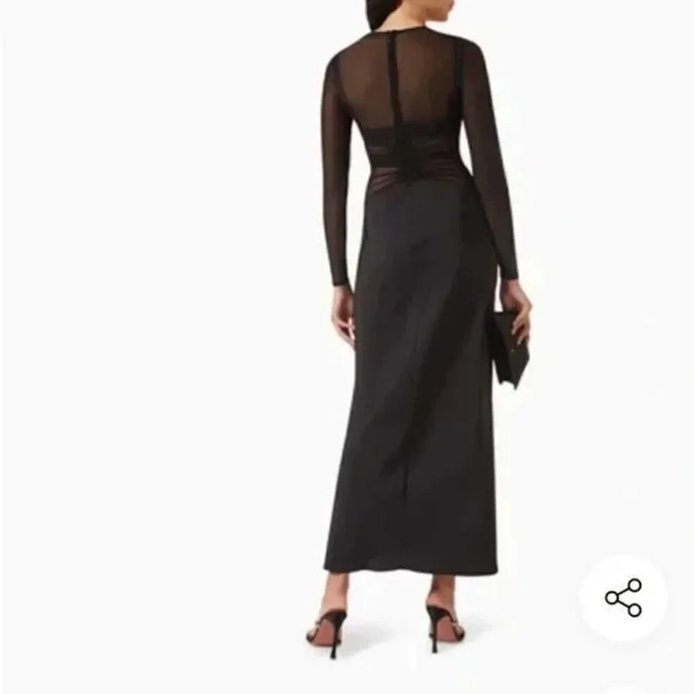 Ginger Sheer Long Sleeve Mixed Media Gown MISHA COLLECTION Size Medium EU 38